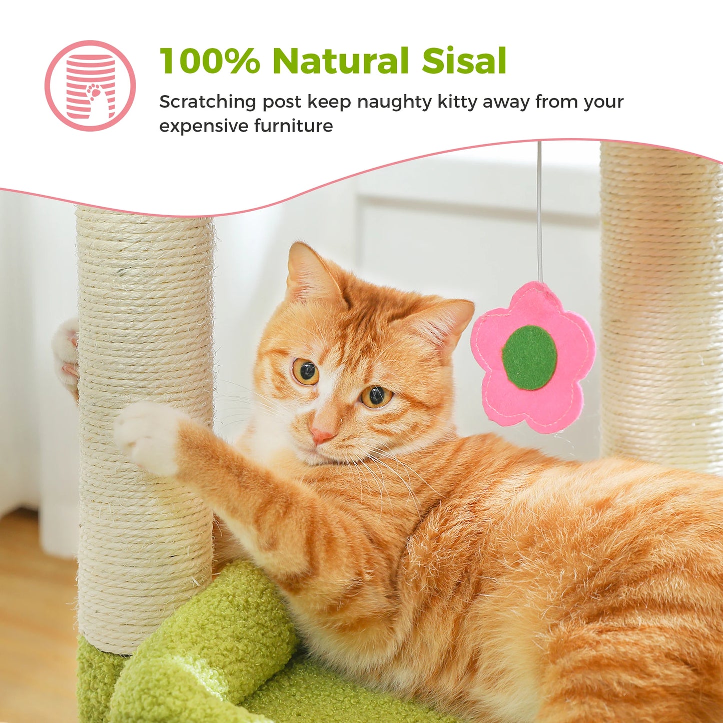 68cm Cat Tree Condo with Scratching Post