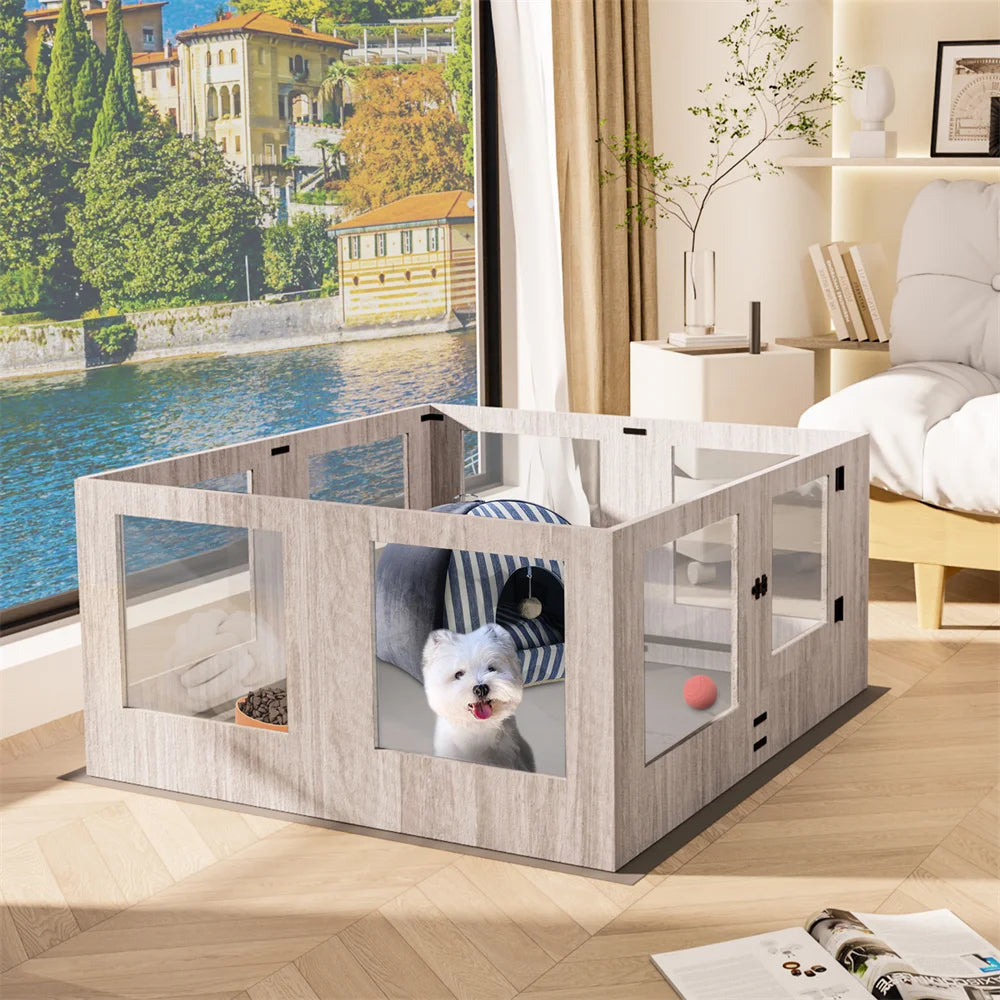Heavy Duty Dog Playpen Indoor Pet Whelping Box Fence