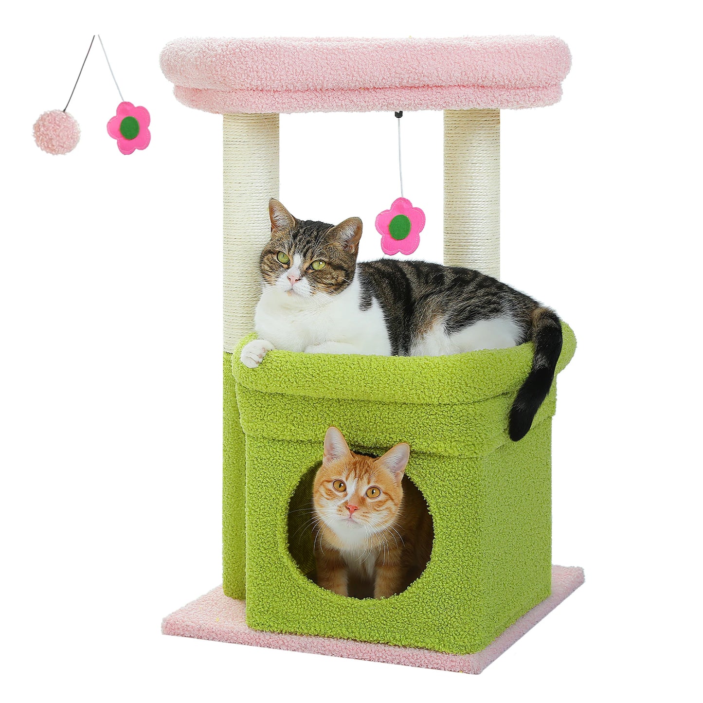68cm Cat Tree Condo with Scratching Post