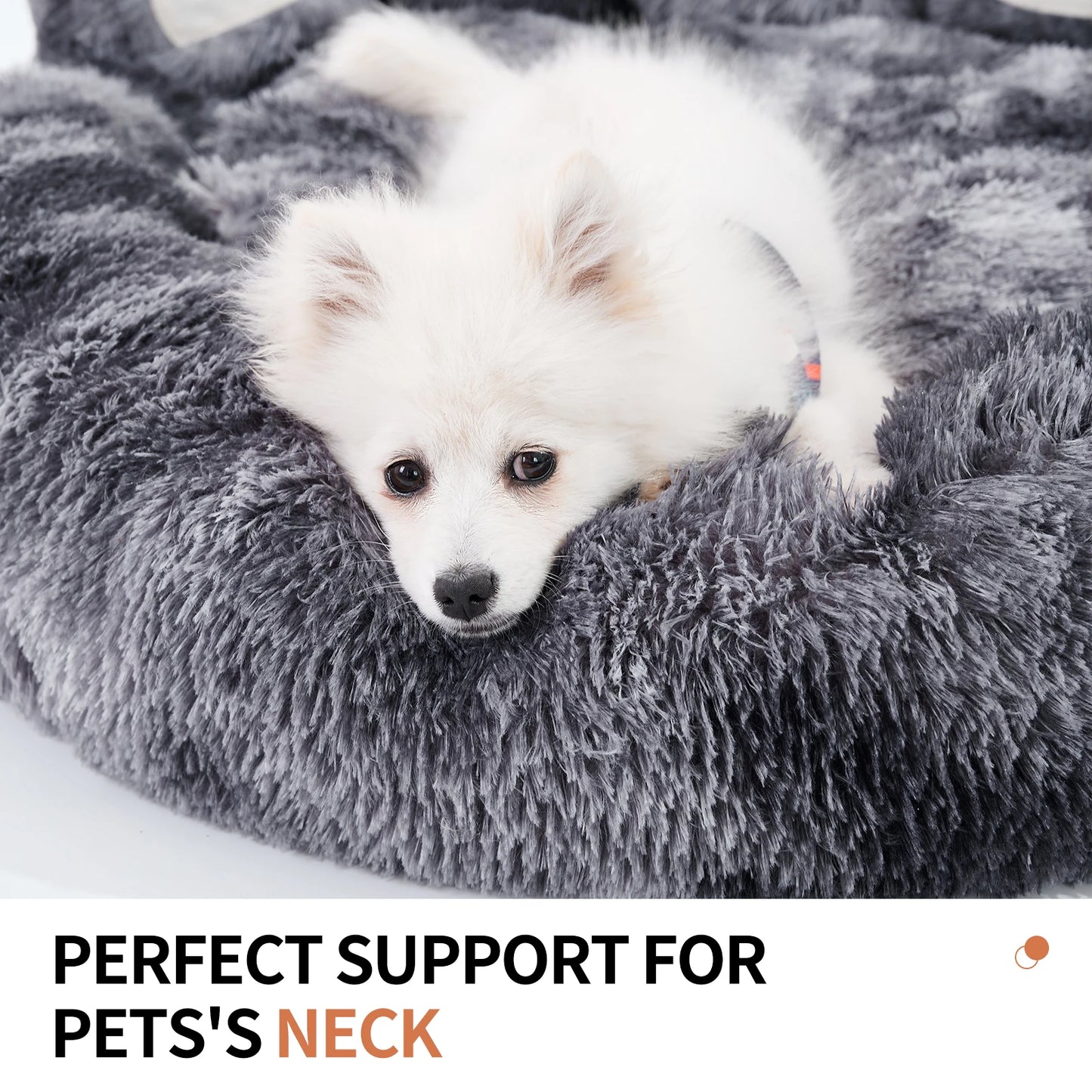 Paw Shape Pet Bed Cozy Dog Cushion Dark Grey