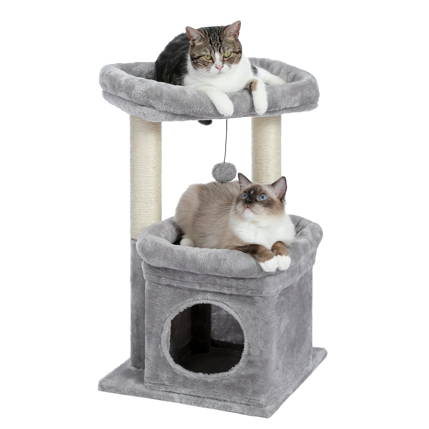 68cm Cat Tree Condo with Scratching Post
