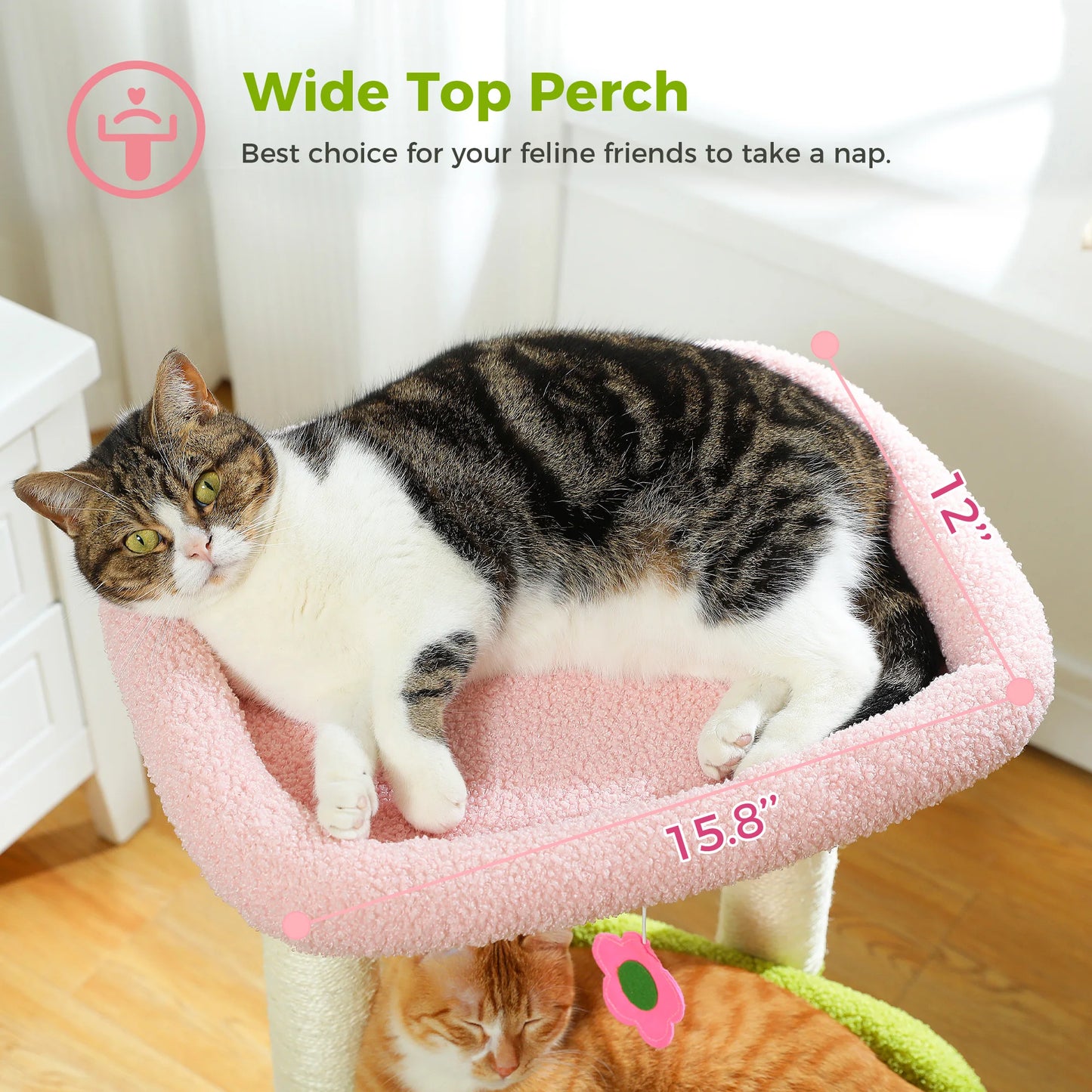 68cm Cat Tree Condo with Scratching Post