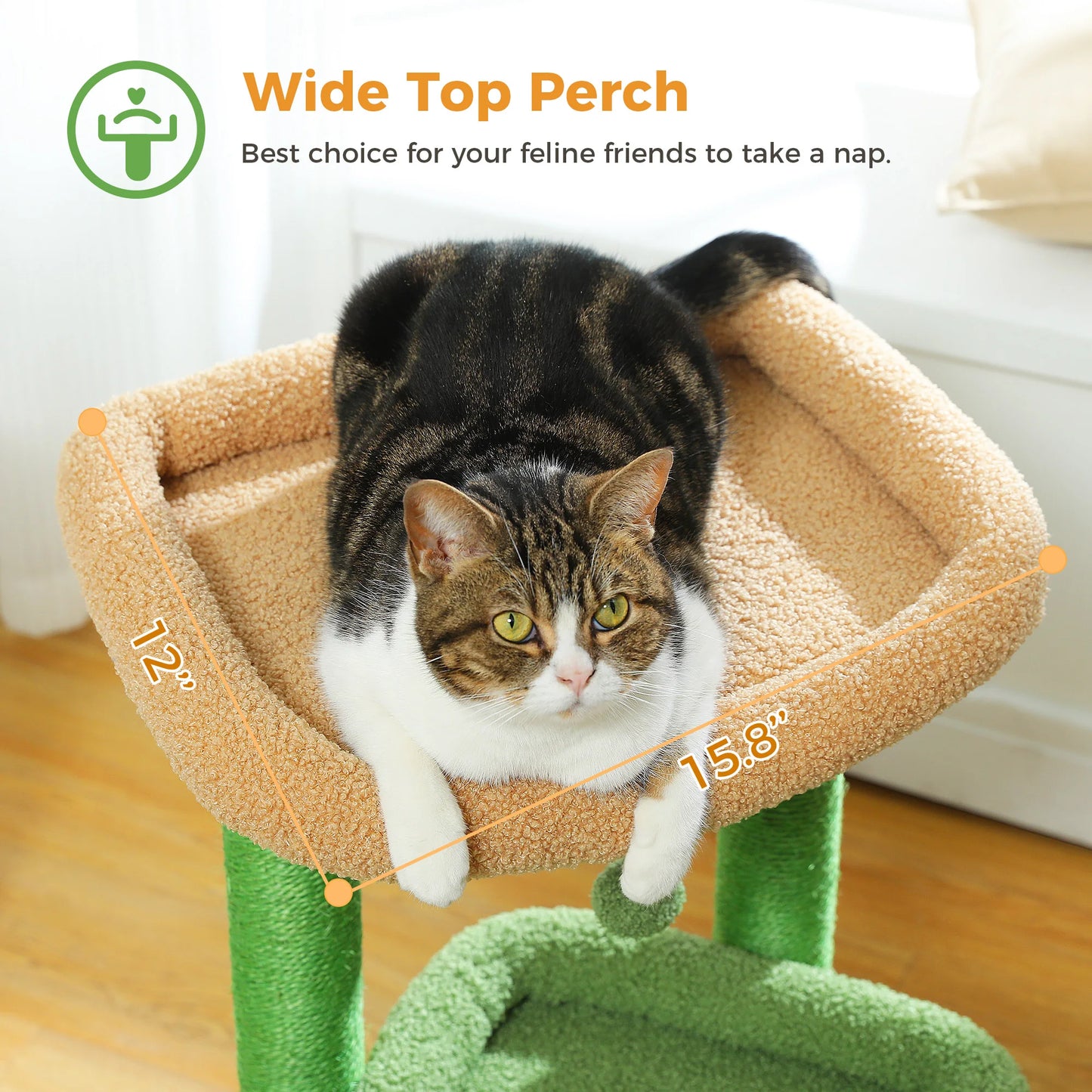 68cm Cat Tree Condo with Scratching Post