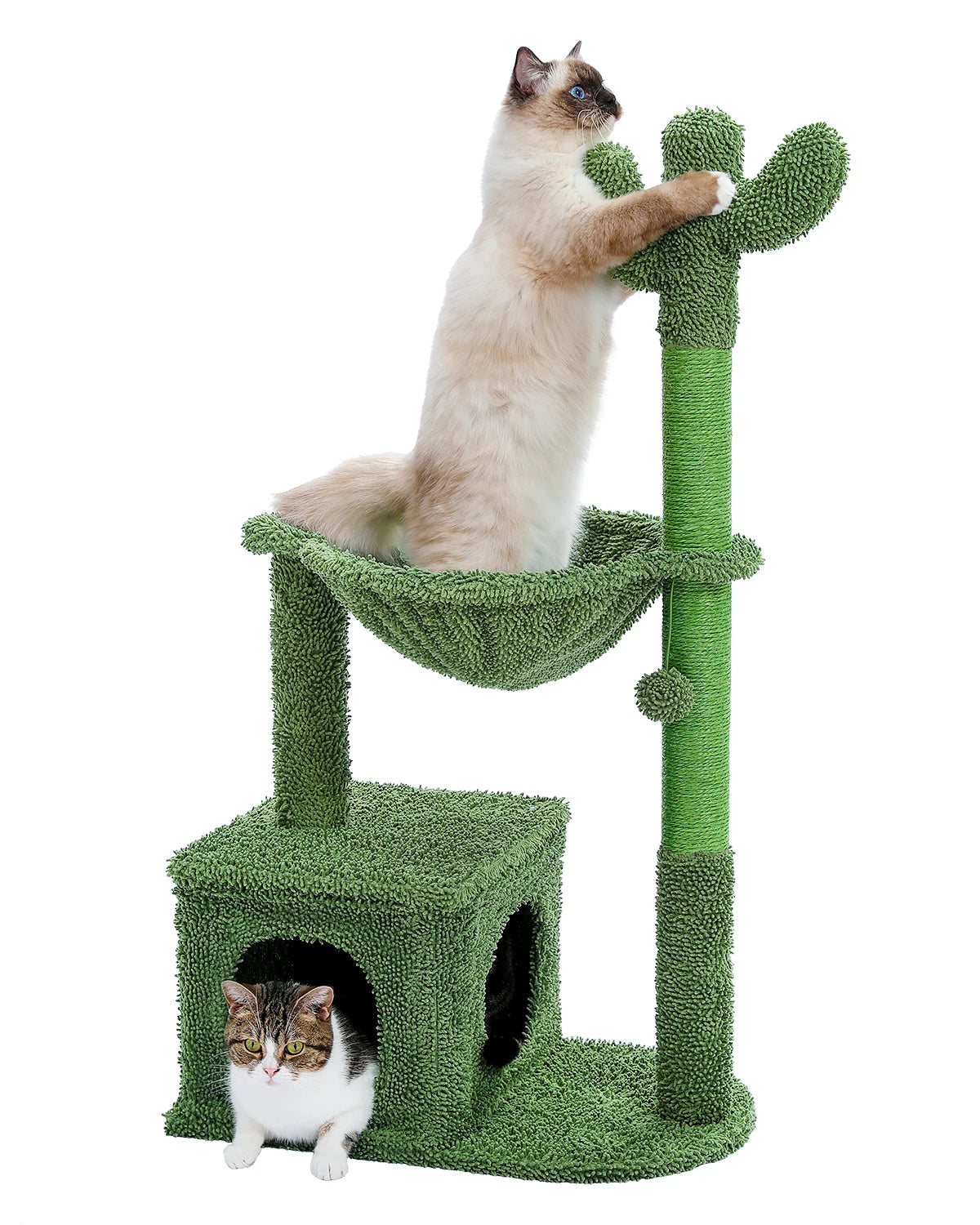 Cactus Cat Tree Condo Scratching Post with Big Metal Frame