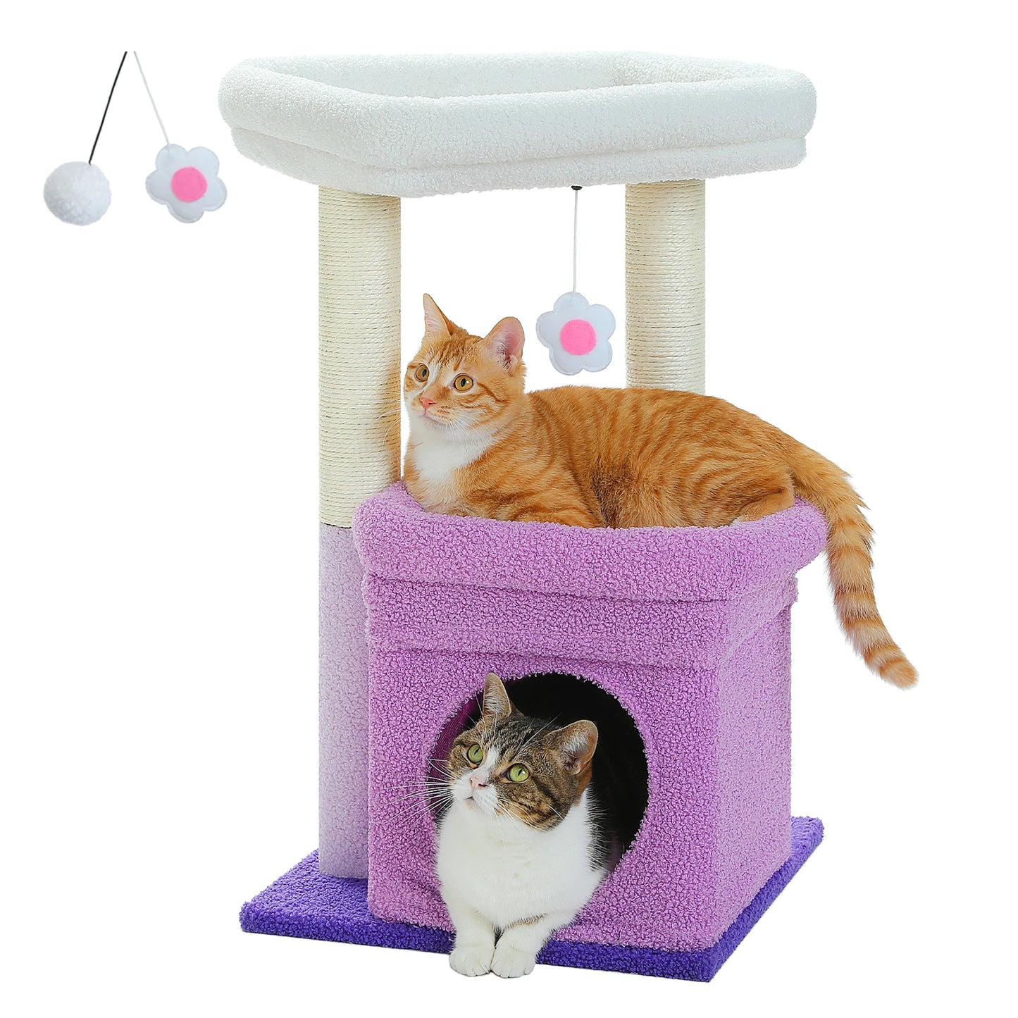 68cm Cat Tree Condo with Scratching Post