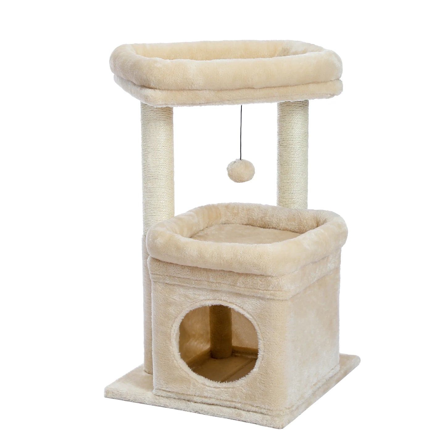 68cm Cat Tree Condo with Scratching Post
