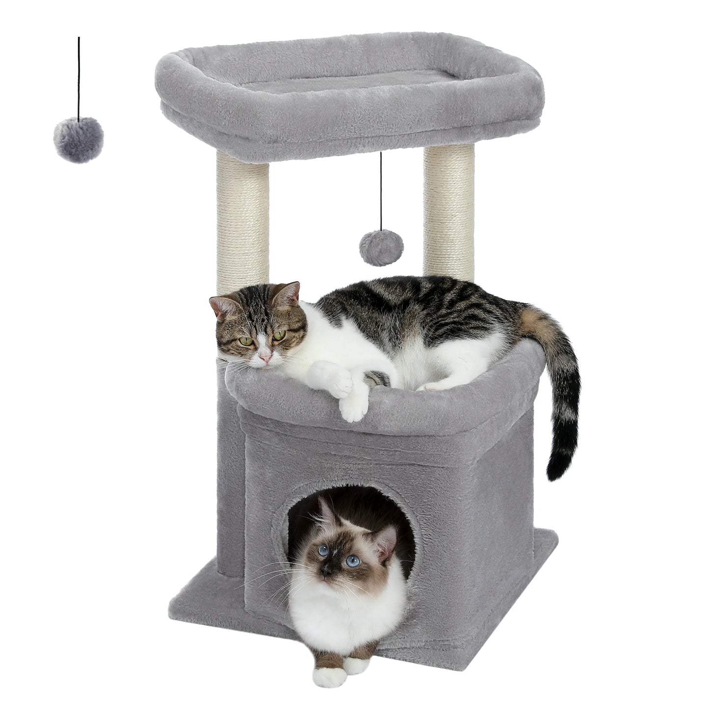 68cm Cat Tree Condo with Scratching Post