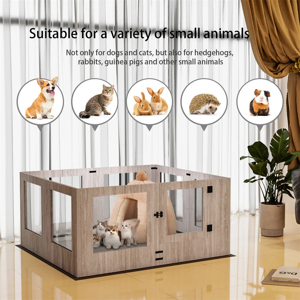 Heavy Duty Dog Playpen Indoor Pet Whelping Box Fence