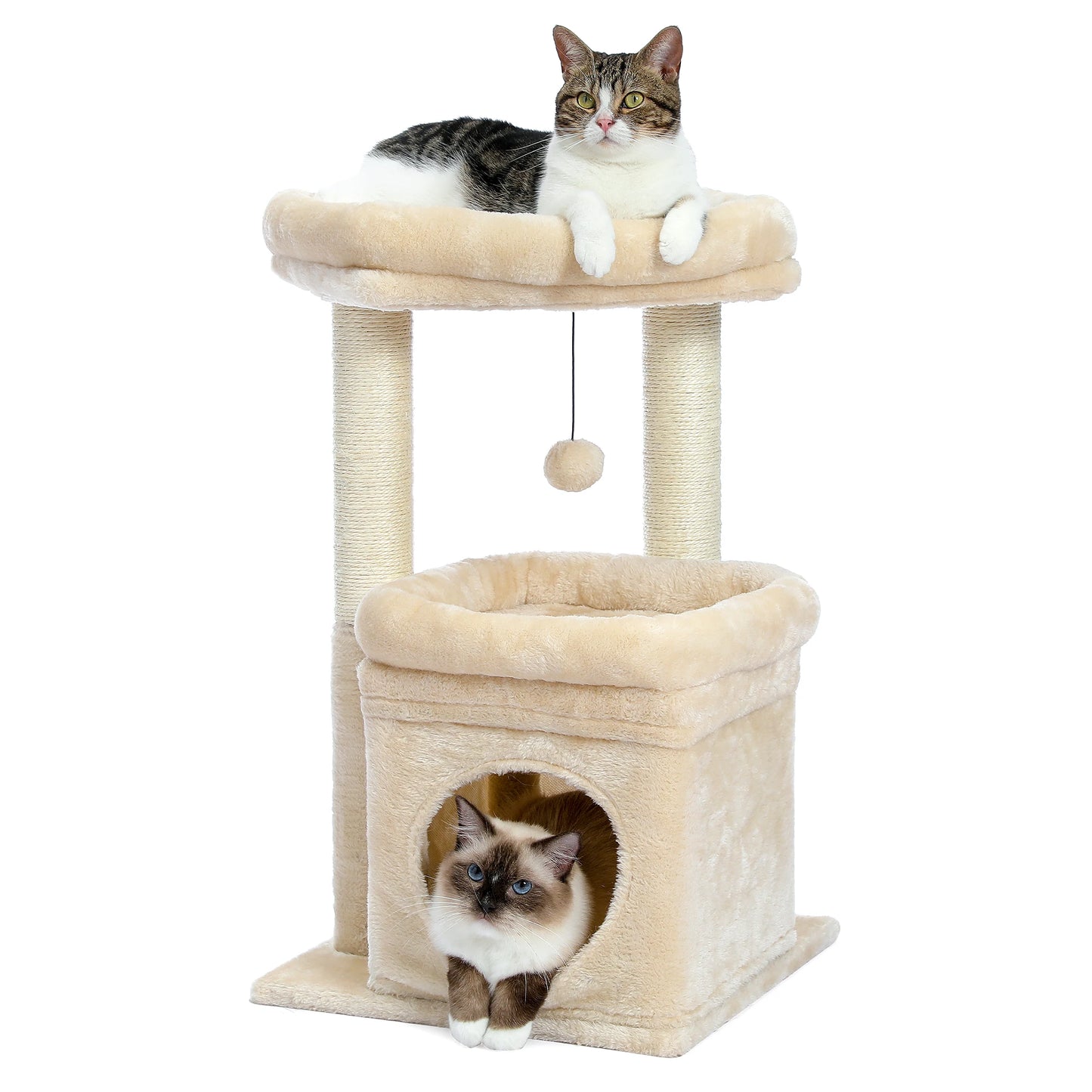 68cm Cat Tree Condo with Scratching Post