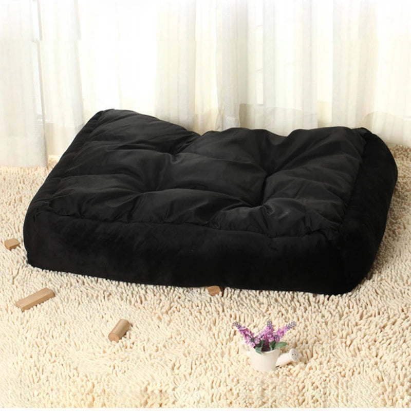 Soft Fleece Pet Dog Bed Cushion Brown