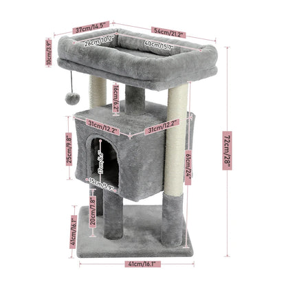 Multi-Layer Cat Tree Pet Climbing Condo