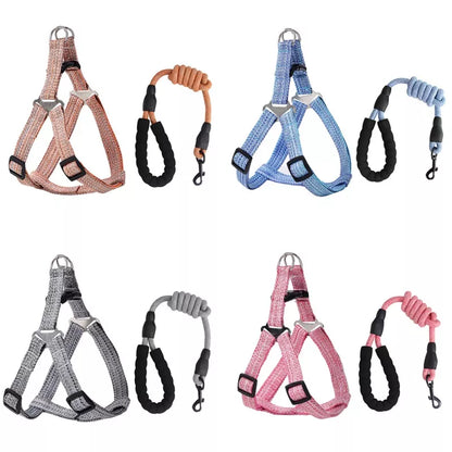 Adjustable Nylon Pet Dog Harness No Pull Leash