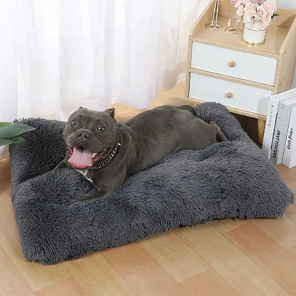 Long Soft Plush Dog Pet Bed Cushion