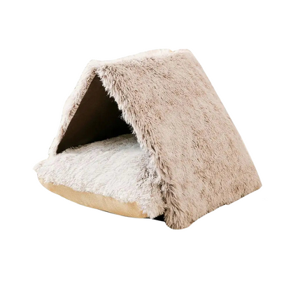 Plush Cat Bed Pet House Soft Sleeping Tent