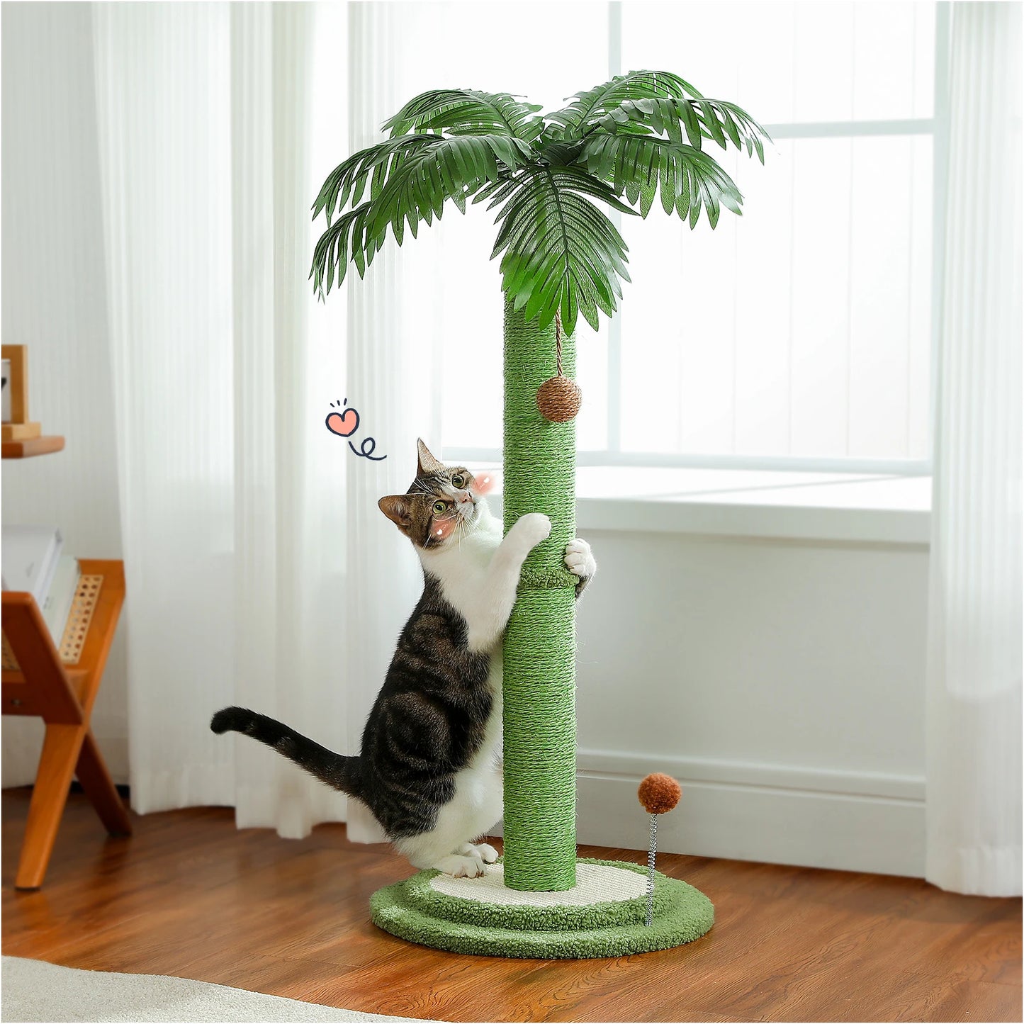 85cm Tall Cat Scratching Post with Hanging Ball