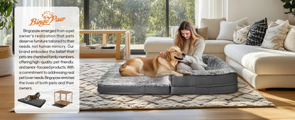 2 in 1 Calming Foldable Human Dog Bed