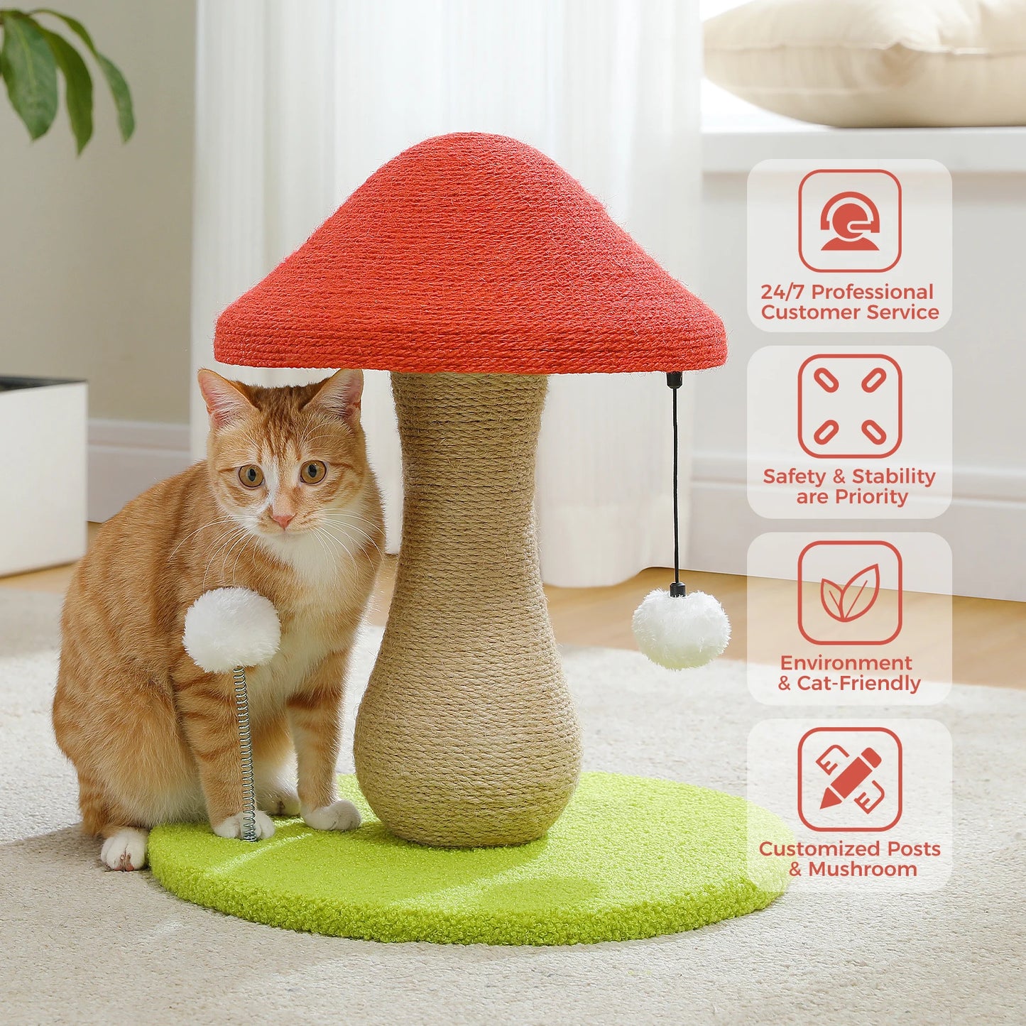 Mushroom Cat Scratching Post