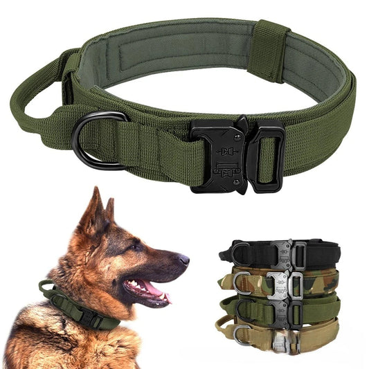 Durable Tactical Dog Collar with Control Handle