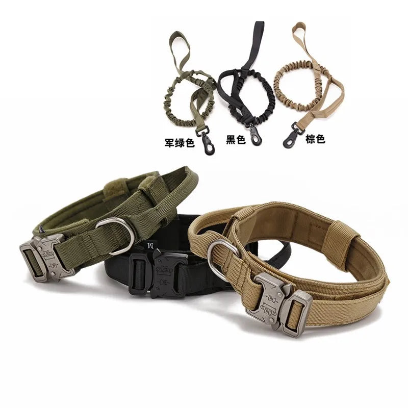 Durable Tactical Dog Collar with Control Handle