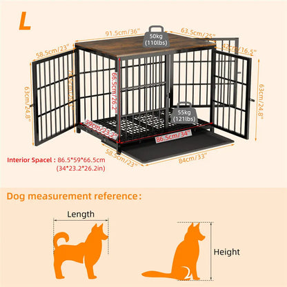 Heavy Duty Dog Kennel Dog Crate End Table Furniture Style