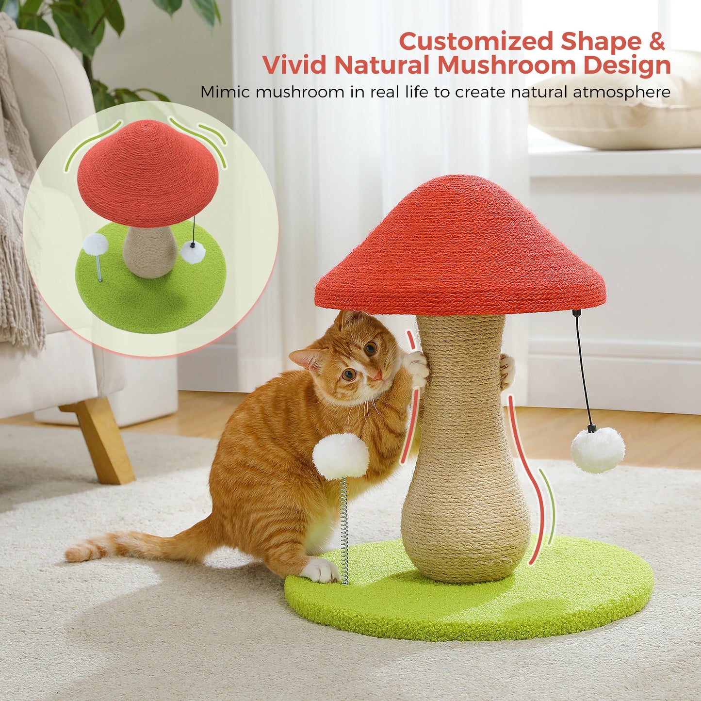 Mushroom Cat Scratching Post