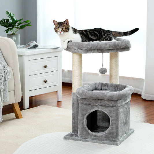 68cm Cat Tree Condo with Scratching Post