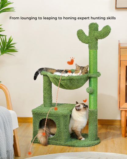 Cactus Cat Tree Condo  Scratching Post with Big Metal Frame