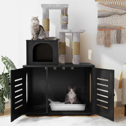 Cat Litter Box Enclosure with Tree