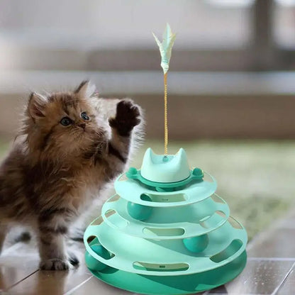 Interactive Turntable Tower Cat Toy