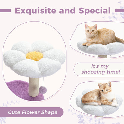 Three-Layer Flower Cat Tree with Large Condo