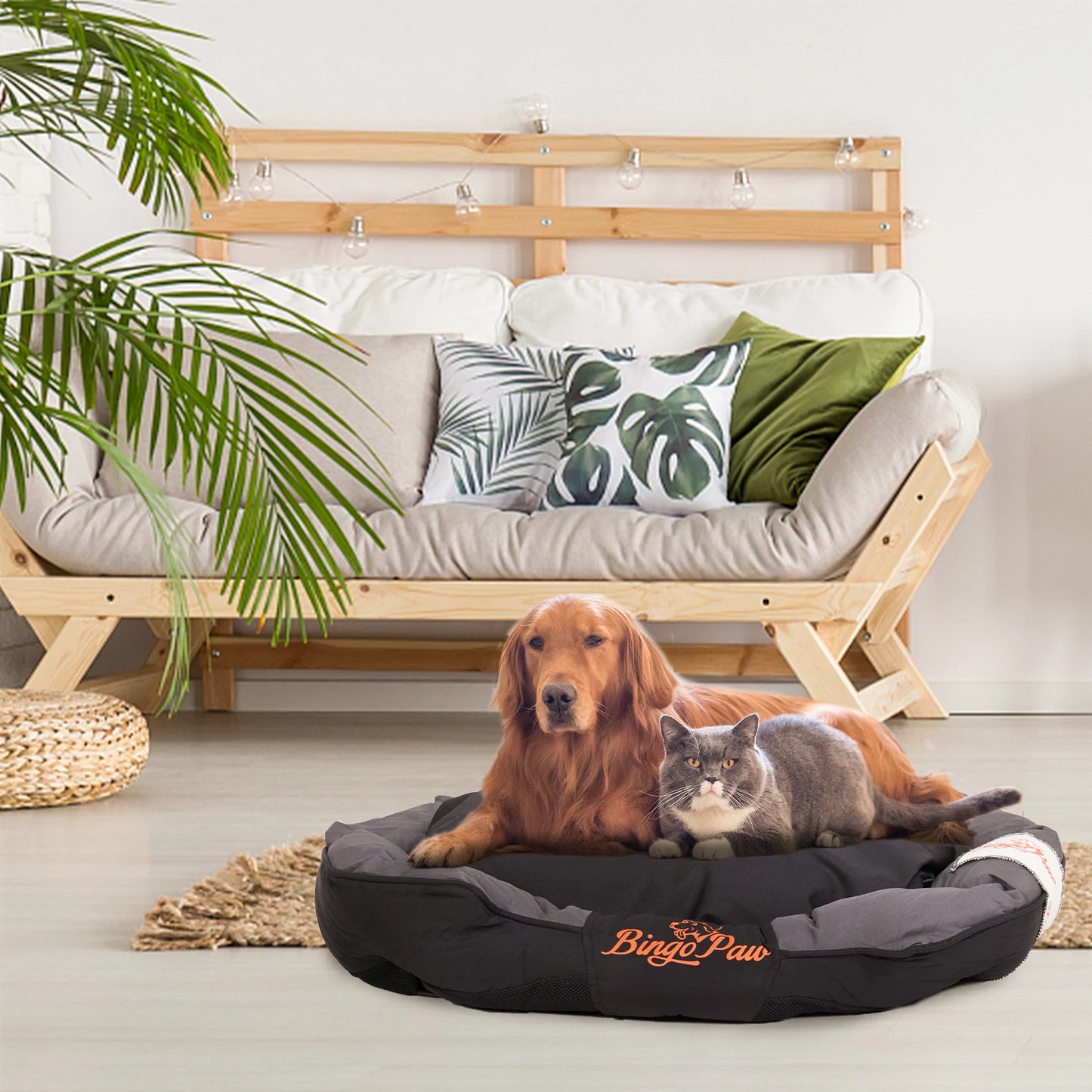 Dog Sofa Pet Calming Sleeping Mat Bed with Removable Cushion