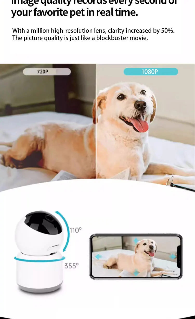 Voice Interactive Pet Camera Indoor Security