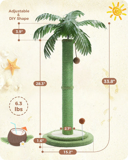 85cm Tall Cat Scratching Post with Hanging Ball