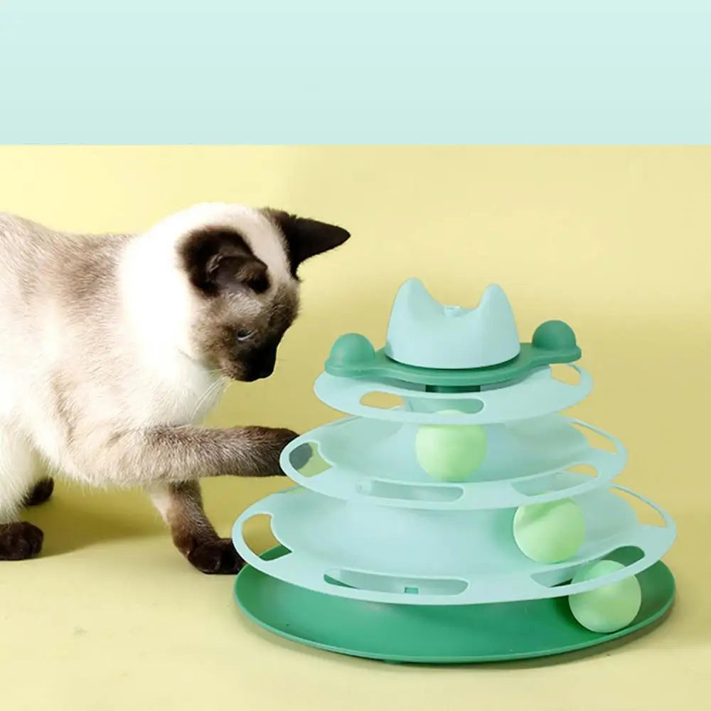 Interactive Turntable Tower Cat Toy