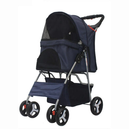 4 Wheel Foldable Pet Dog Stroller for Travel