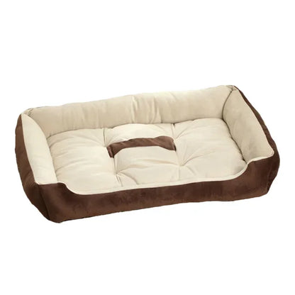 Soft Fleece Pet Dog Bed Cushion Brown