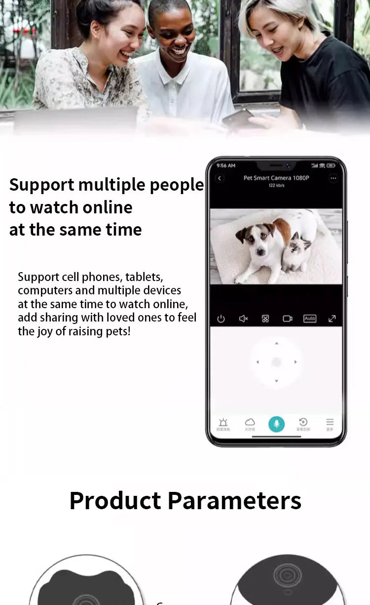 Voice Interactive Pet Camera Indoor Security