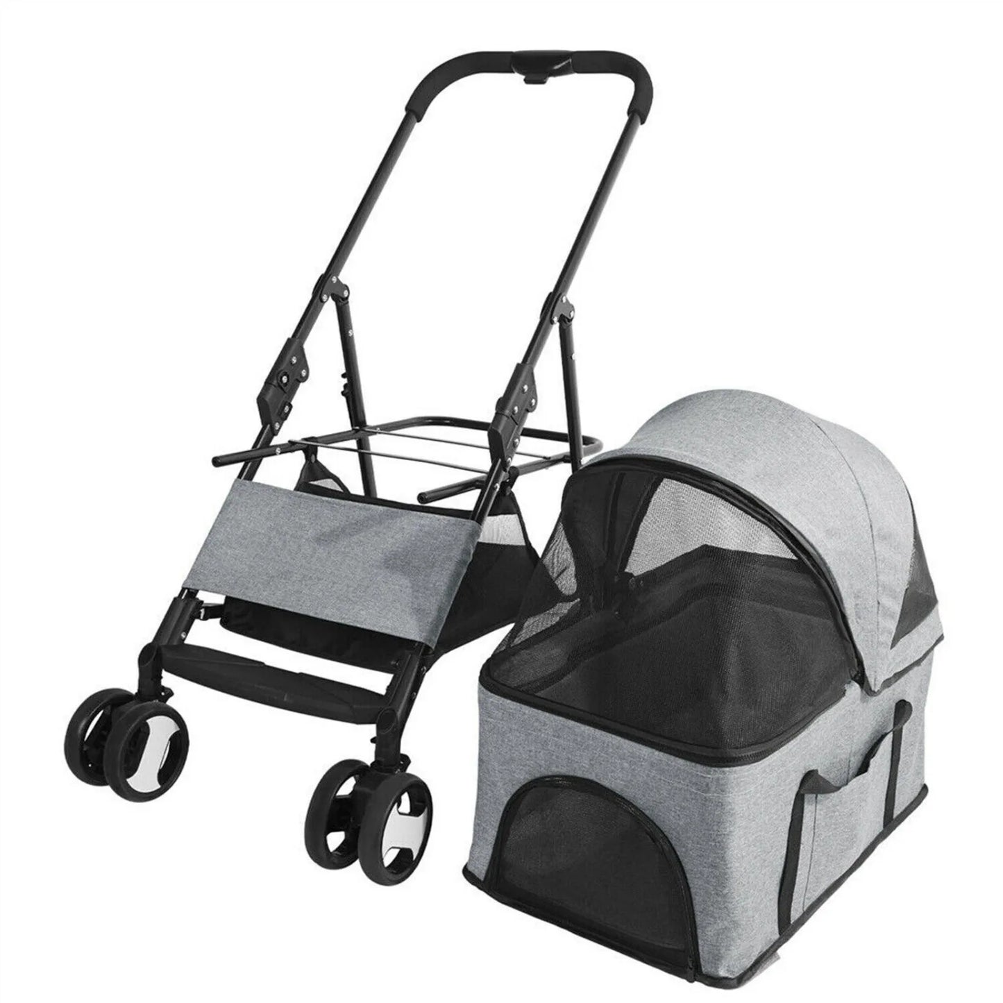 4-Wheel Folding Pet Dog Stroller