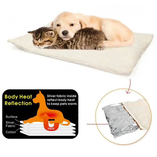 Winter Pet Self-Heating Blanket Fluffy Warm Bed Mattress