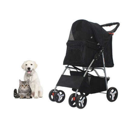 4 Wheel Foldable Pet Dog Stroller for Travel