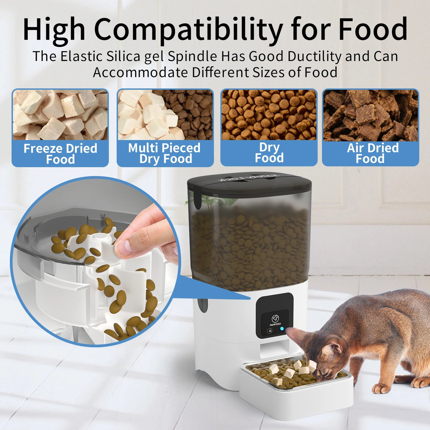 Smart Automatic 6L Feeders WiFi Pet Feeder with APP Control