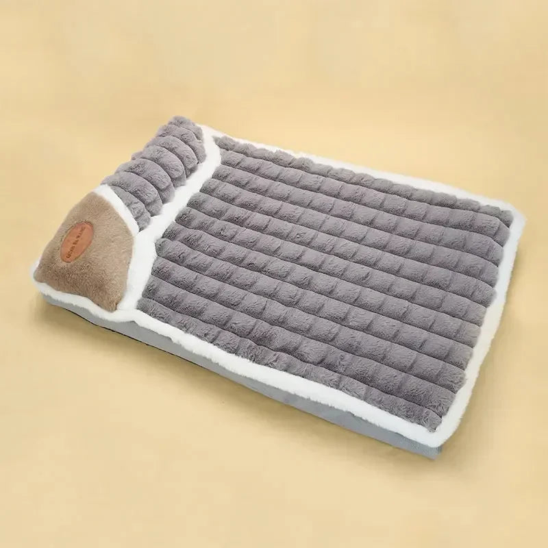 Warm Pet Cushion Removable Dog Bed Grey