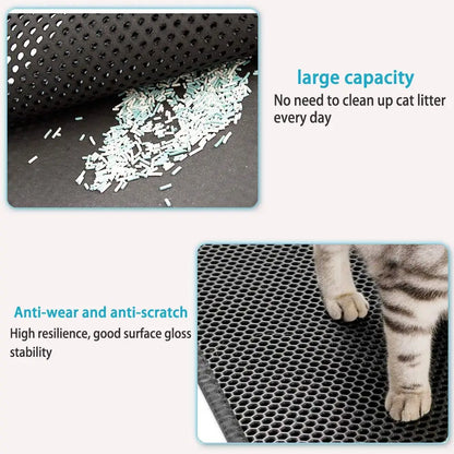 Foldable Pet Cat Litter Mat Waterproof Double Layer EVA Bed Pads