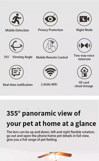 Voice Interactive Pet Camera Indoor Security