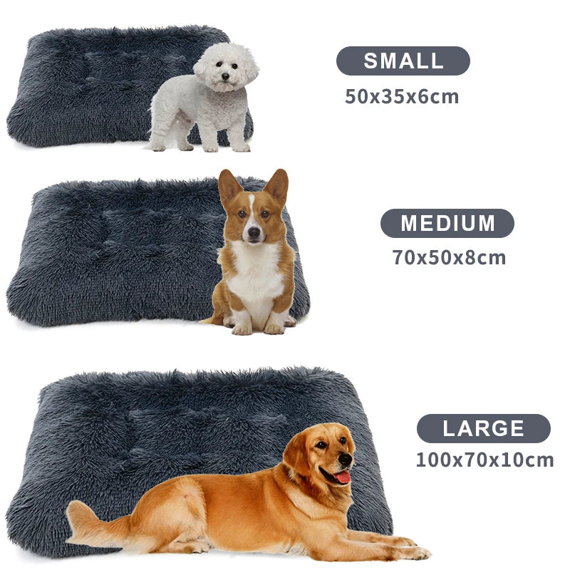 Long Soft Plush Dog Pet Bed Cushion